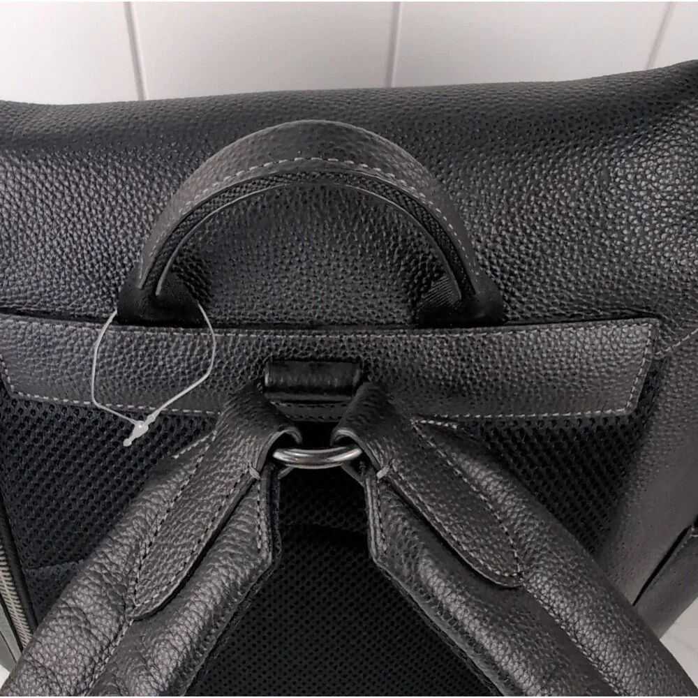 COACH Hudson Backpack Black Pebble Leather CB837560 - Excellent